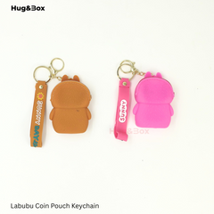 Labubu Coin Pouch Brown Pink Back Side