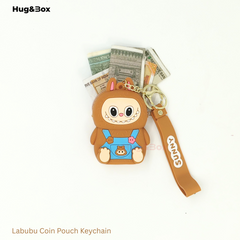 Labubu Coin Pouch Brown With Notes and Coin